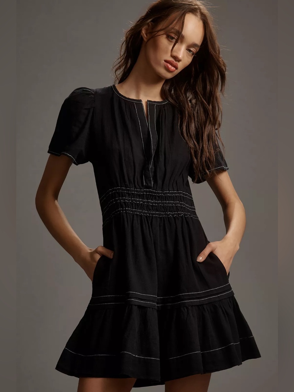 Anthropologie The Somerset Mini Dress In Deep Navy Size 2x